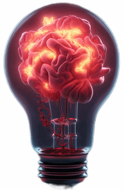 A glowing lightbulb illustration